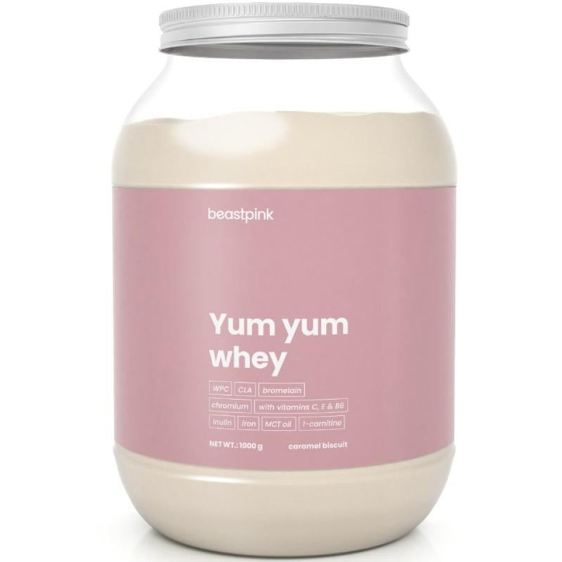 BeastPink Protein Yum Yum Whey 1000 g - karamelová sušenka