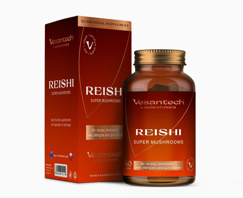 Vesantech Laboratories Reishi super mushrooms, 60 kapslí