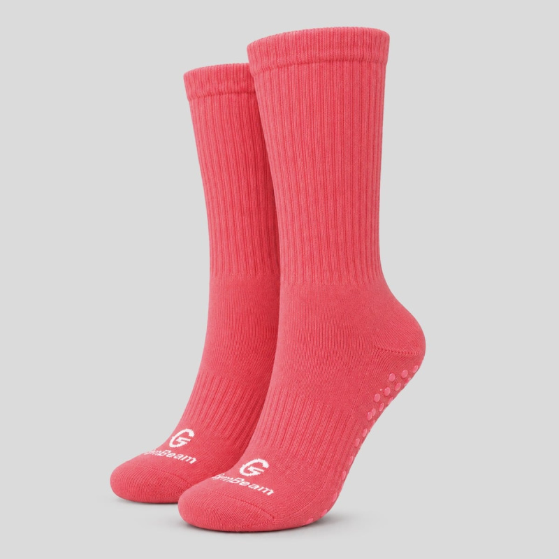 GymBeam Funkční ponožky Crew Pink