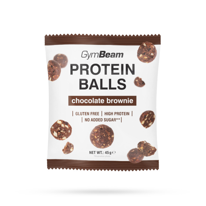GymBeam Protein Balls proteinové kuličky příchuť Chocolate Brownie 45 g