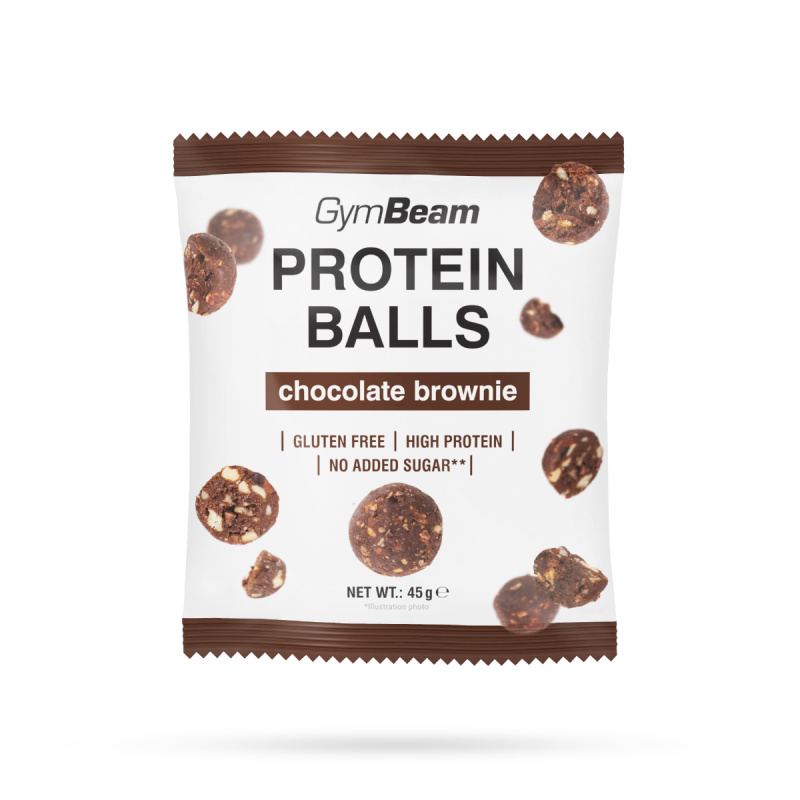 GymBeam Protein Balls proteinové kuličky příchuť Chocolate Brownie 45 g