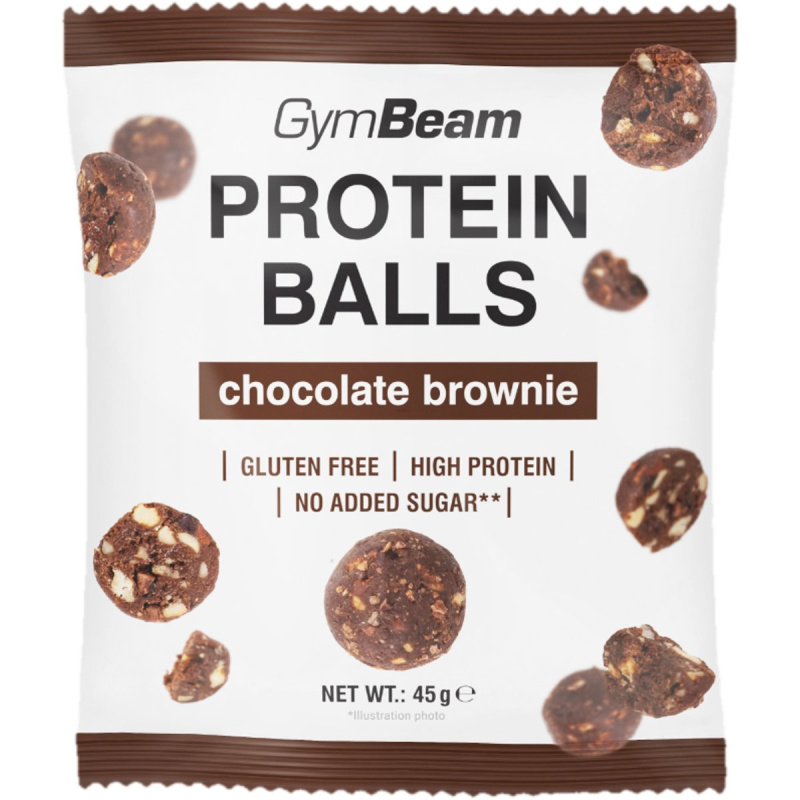 GymBeam Protein Balls proteinové kuličky příchuť Chocolate Brownie 45 g