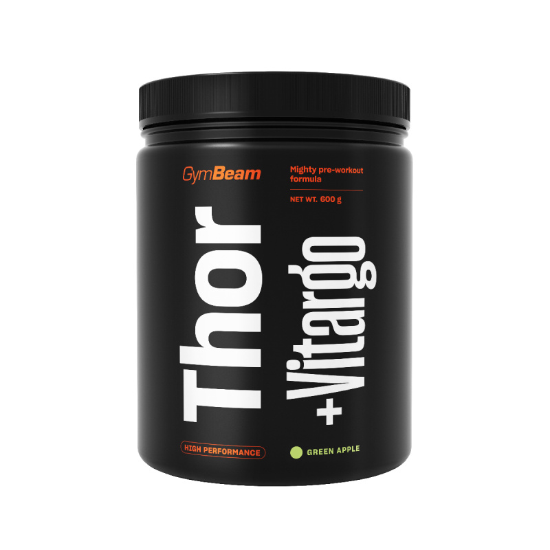 GymBeam Předtréninkový stimulant Thor Fuel + Vitargo 600 g - zelené jablko