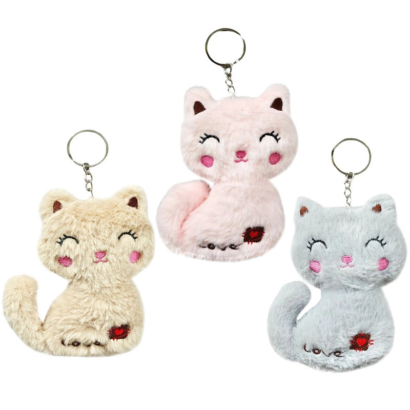 plyšový přívěsek kočka 11 cm