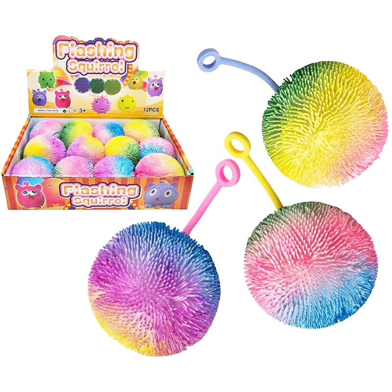 Strapatý míček se světlem 9 cm