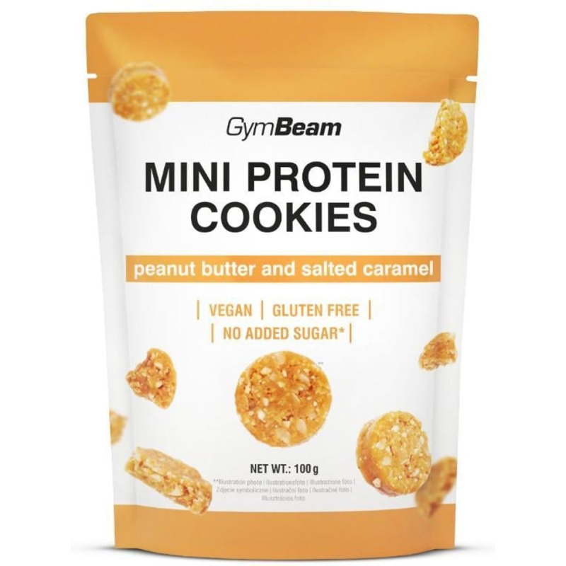 GymBeam Mini protein cookies arašídové máslo a slaný karamel