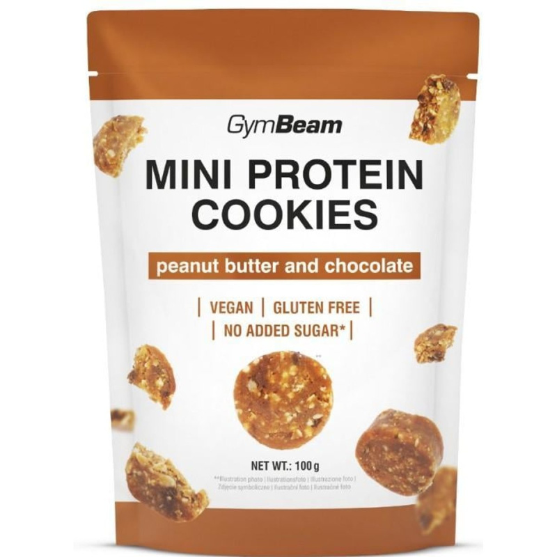 GymBeam Mini protein cookies arašídové máslo a čokoláda