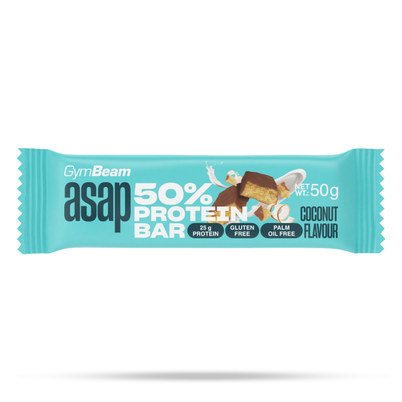 GymBeam ASAP 50% Protein Bar 50 g - kokos