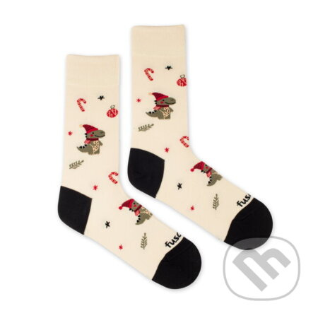 Detské ponožky Dinosaurus vianočný L (Unisex veľkosť L (veľkosť 31-34))