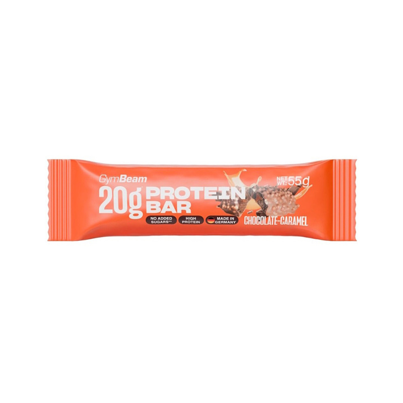 GYMBEAM 20 g protein bar proteinová tyčinka čokoláda s karamelem 55 g