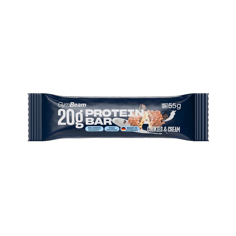 GymBeam 20 g protein bar 55 g - cookies a krém