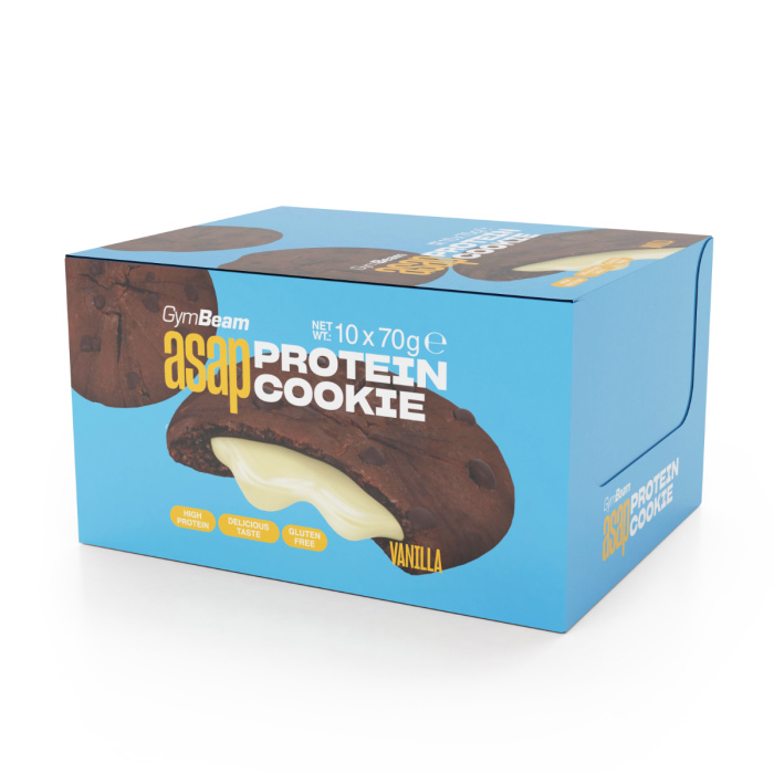 ASAP Protein Cookie Vanilka 10x70g - GymBeam