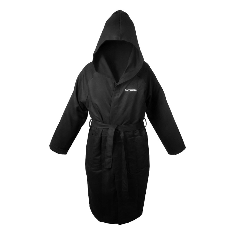 GymBeam Quick-Dry Bathrobe Black