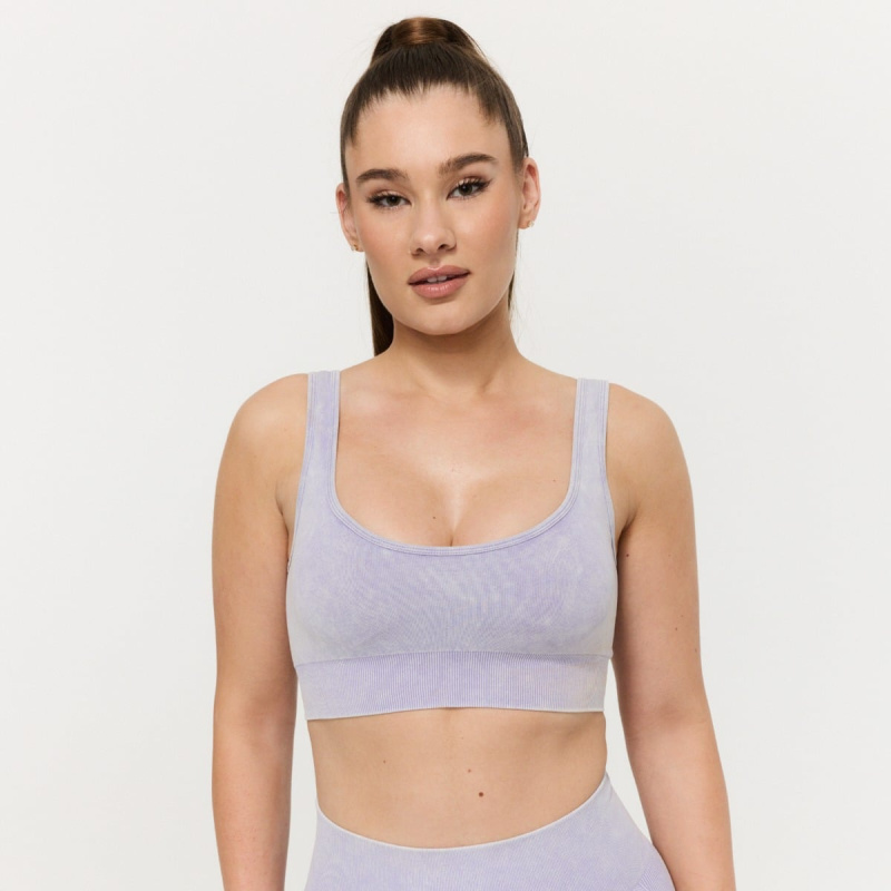 GymBeam Bezešvá sportovní podprsenka Lift Violet