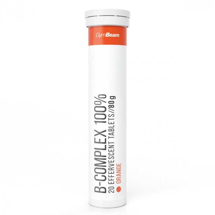 GymBeam B-Komplex 100 % 20 šumivý tablet - pomeranč