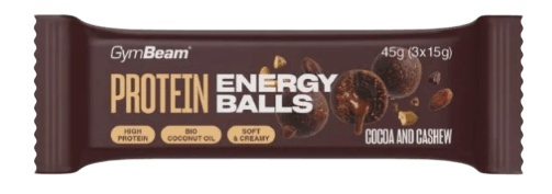 GymBeam Protein Energy Balls 45 g - kakao a kešu