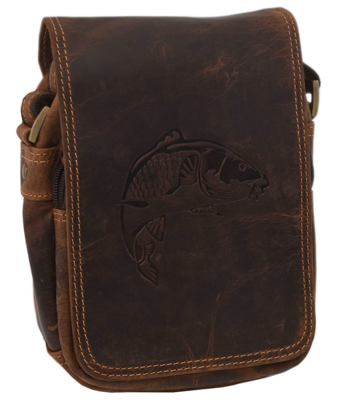 Mercucio pánské kožené crossbody tmavěhnědé kapr
