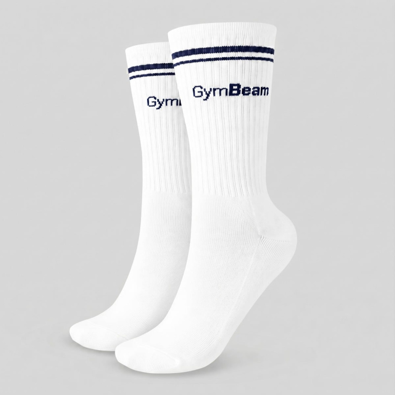 GymBeam Ponožky Crew White