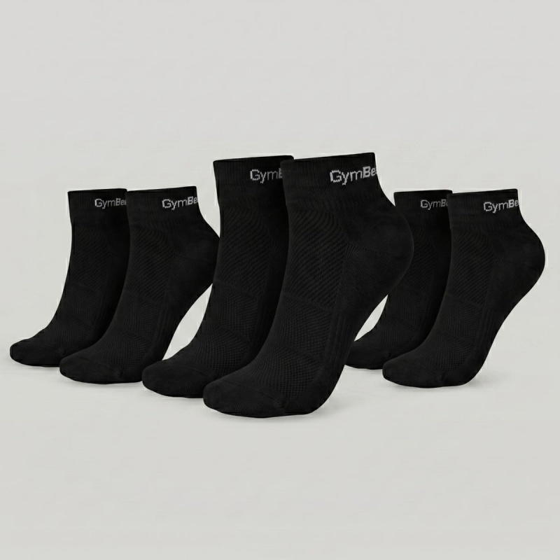 GymBeam Ponožky Quarter 3Pack Black