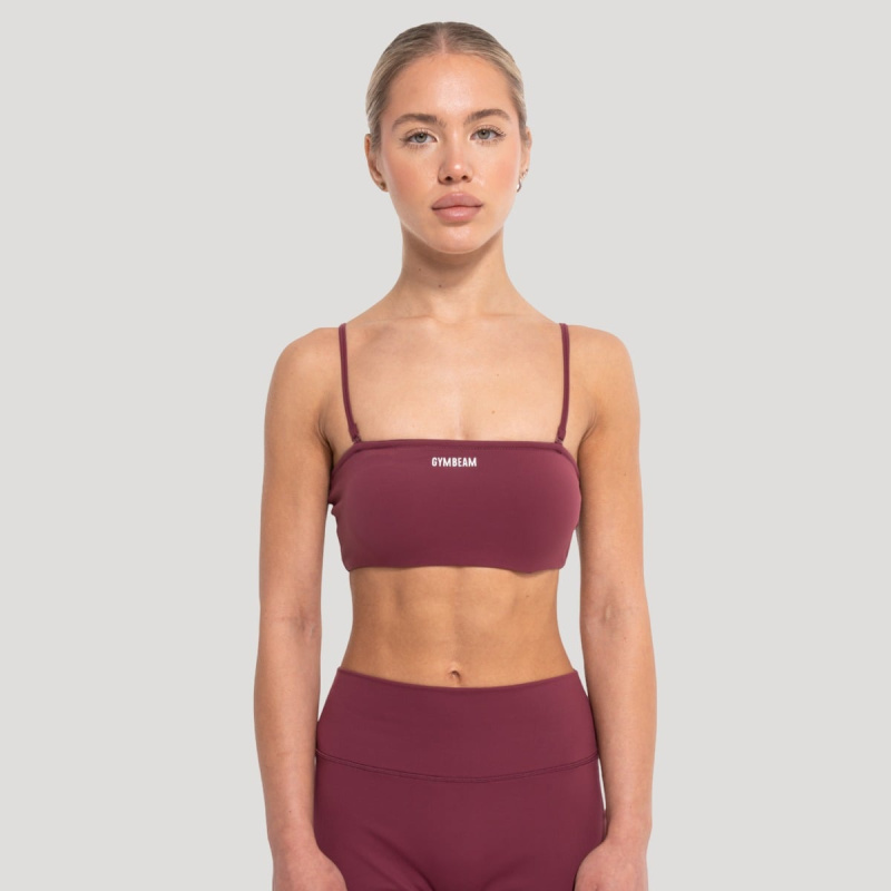 GymBeam Dámský sportovní top Flow Wine