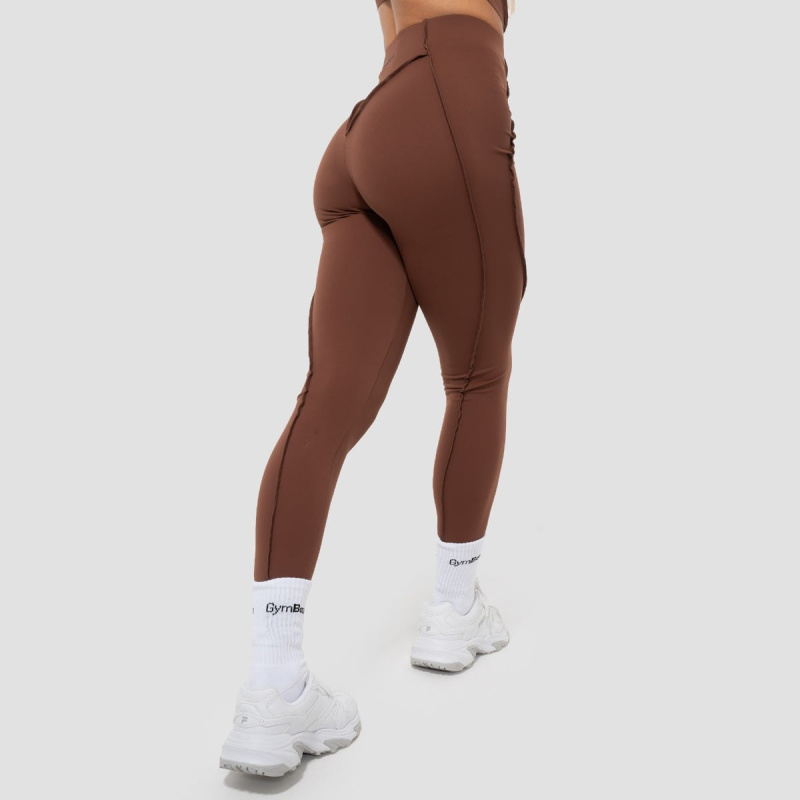 GymBeam Dámské legíny Cosmo Brown