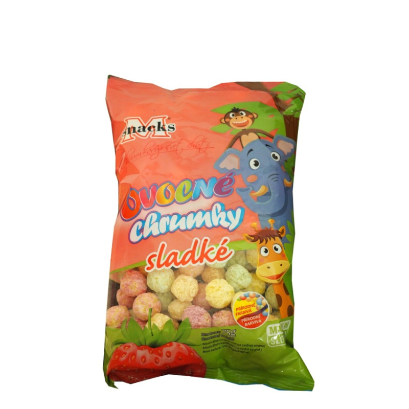 NATURAL JIHLAVA Křupky kukuřičné s ovocnou příchutí bez lepku 75 g