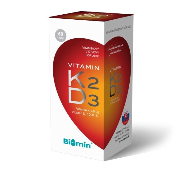 BIOMIN Vitamin K2+D3 1000 I.U. 60 tobolek