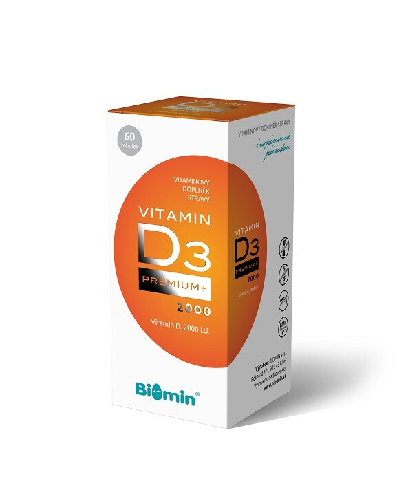 BIOMIN Vitamin D3 Premium+ 2000 I.U. 60 tobolek