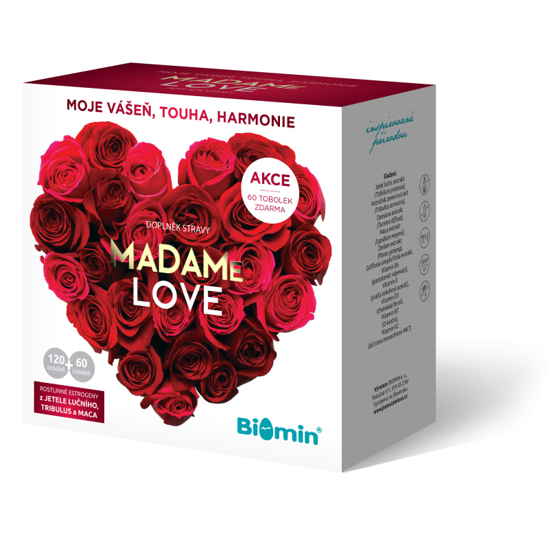 BIOMIN MADAMe love 120 + 60 tobolek ZDARMA
