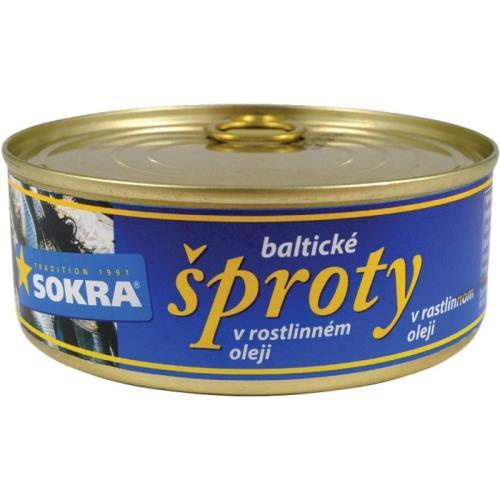 Sokra šproty baltické v oleji 240g