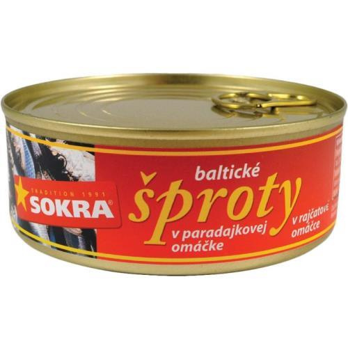 Sokra šproty baltické v rajčatové omáčce 250g