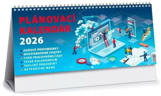Plánovací kalendár 2026 - stolový kalendár -  Autor Neuveden