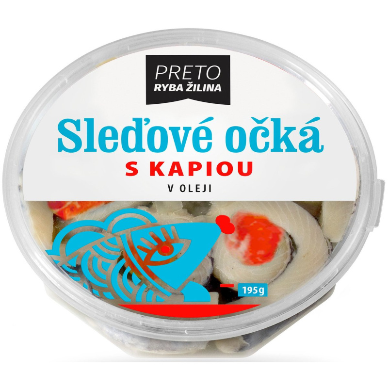 Preto Ryba Žilina Sleďová očka v oleji s kapií