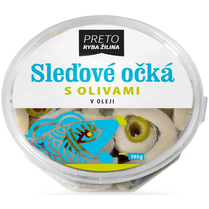 Preto Ryba Žilina Sleďová očka v oleji s olivami