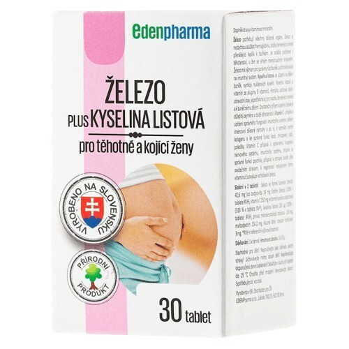 Edenpharma Železo + kyselina listová 30tbl