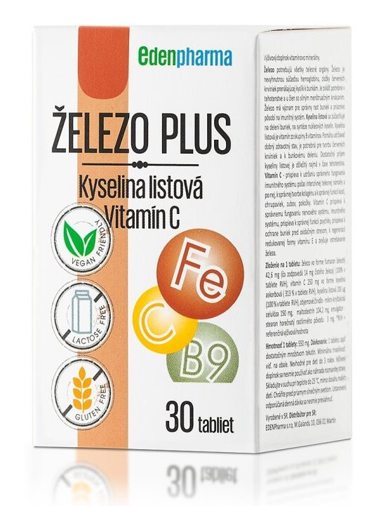 EDENPHARMA Železo Plus 30 tablet