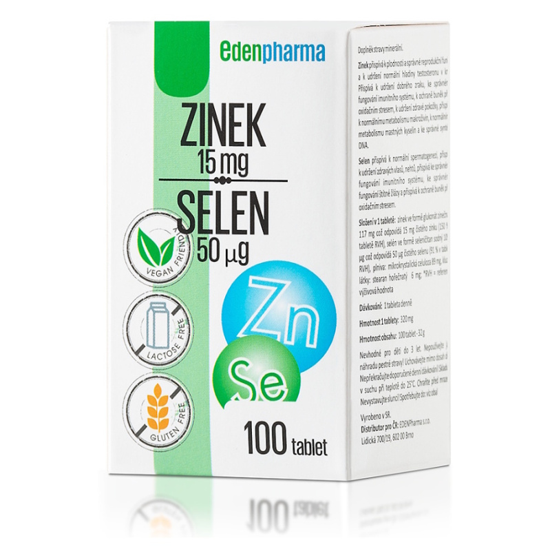 EDENPHARMA Zinek a selen 100 tablet