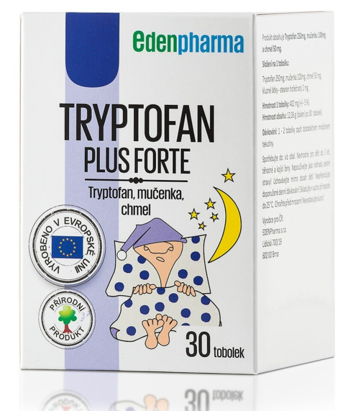 EDENPHARMA Tryptofan Plus Forte 30 kapslí