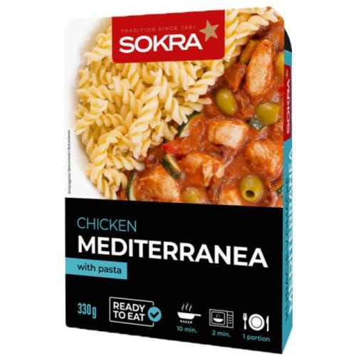 Sokra těstoviny kuřecí v omáčce mediterranea 330g