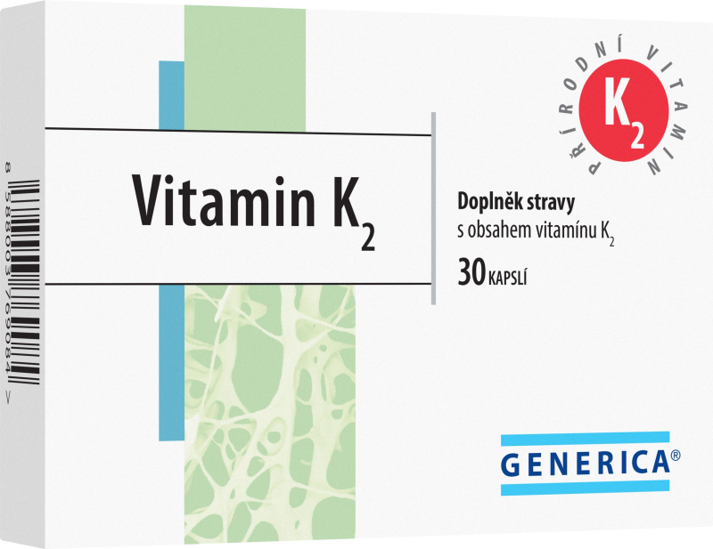 GENERICA Vitamin K2 30 kapslí