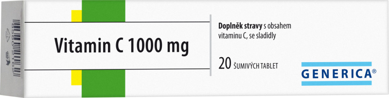 GENERICA Vitamin C 1000 mg 20 šumivých tablet
