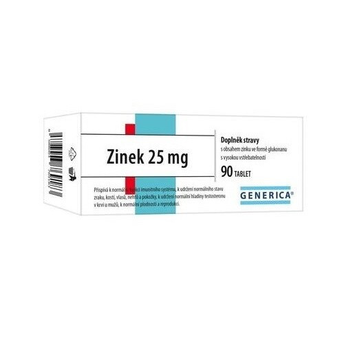 Generica Zinek 25 mg 90 tablet