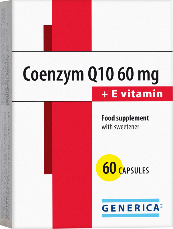 GENERICA Coenzym Q10 60 mg + E vitamin 60 kapslí