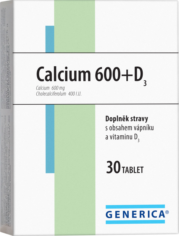 GENERICA Calcium 600 + vitamin D3 30 tablet