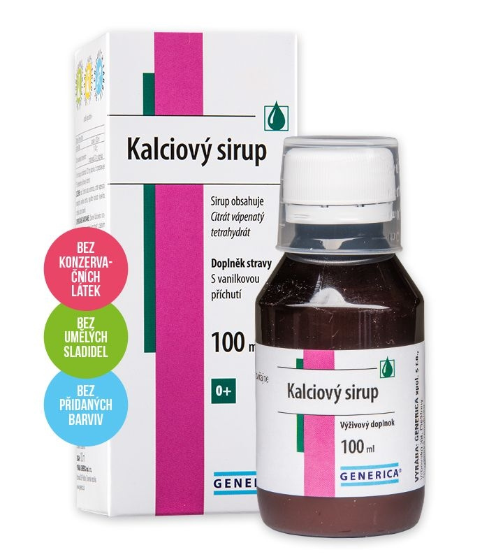 Kalciový sirup 100ml Generica
