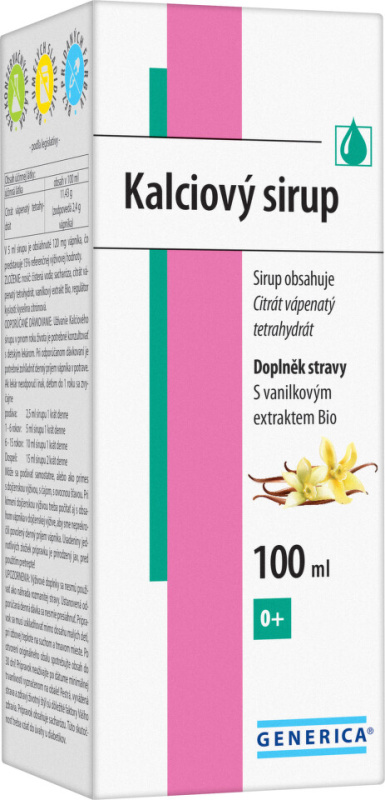 Kalciový sirup 100ml Generica
