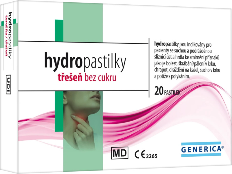 GENERICA Hydro pastilky třešeň 20 kusů