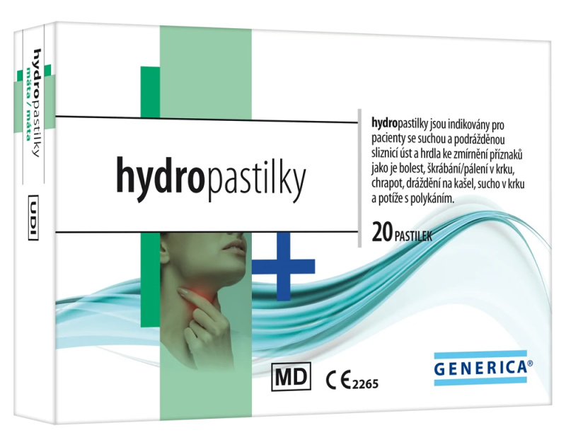GENERICA Hydro pastilky máta 20 kusů