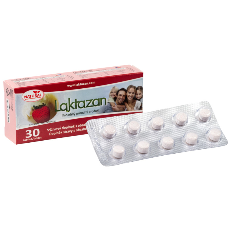 Laktazan 3000 FCC jahodový 30 tablet