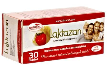 Laktazan 3000 FCC jahodový 30 tablet